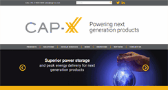 Desktop Screenshot of cap-xx.com